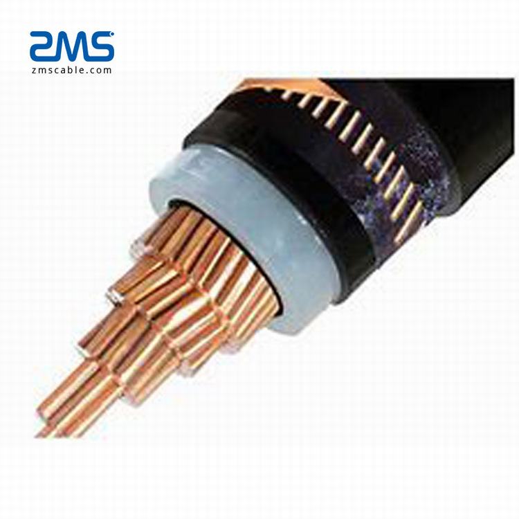 1x95mm2 1x120mm2 Bawah Tanah 8.7/15 (17.5KV) cu/XLPE/CTS/PVC 133% Tingkat Insulasi Tembaga Kabel untuk IEC 60502-2