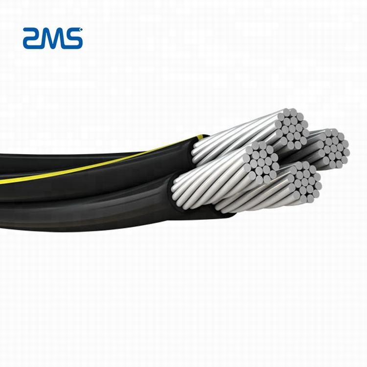 2*16 twisted service drop cables aluminium conductor xlpe/pvc insulated 3/4 cores ASTM JB BS DIN secondary URD 0.6/1kV cable