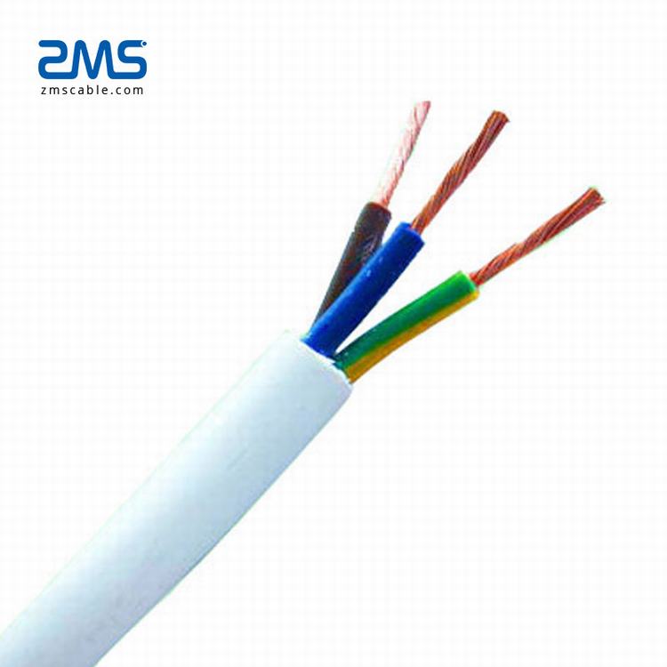 2.5mm 3 core single core soft copper pvc BVVR house wiring electrical cable