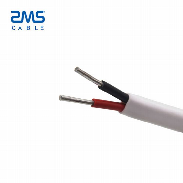 2 Core 1mm2 1.5mm2 2.5mm2 Datar Tembaga Terdampar Kabel Listrik dan Kabel