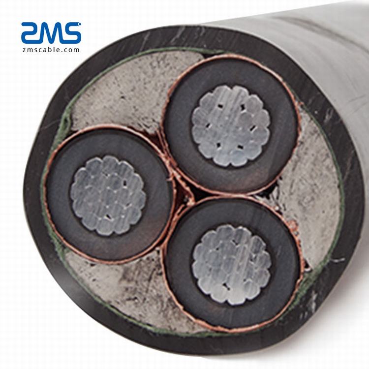 20KV Aluminum Conductor Medium Voltage  xlpe insulation  Power Cable 3*150mm2
