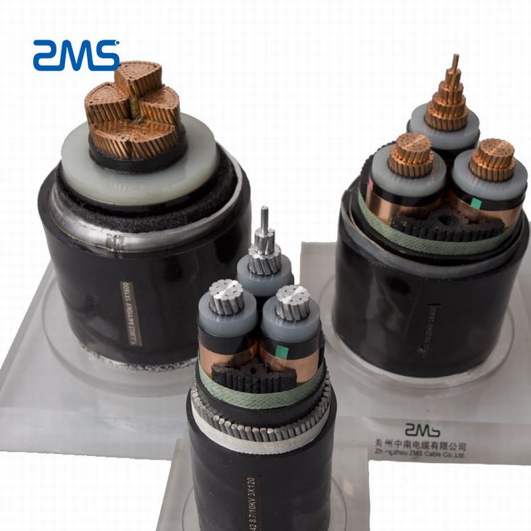240mm2 Kabel Listrik Tegangan Menengah Kabel Tegangan Tinggi Digunakan untuk Bawah Tanah
