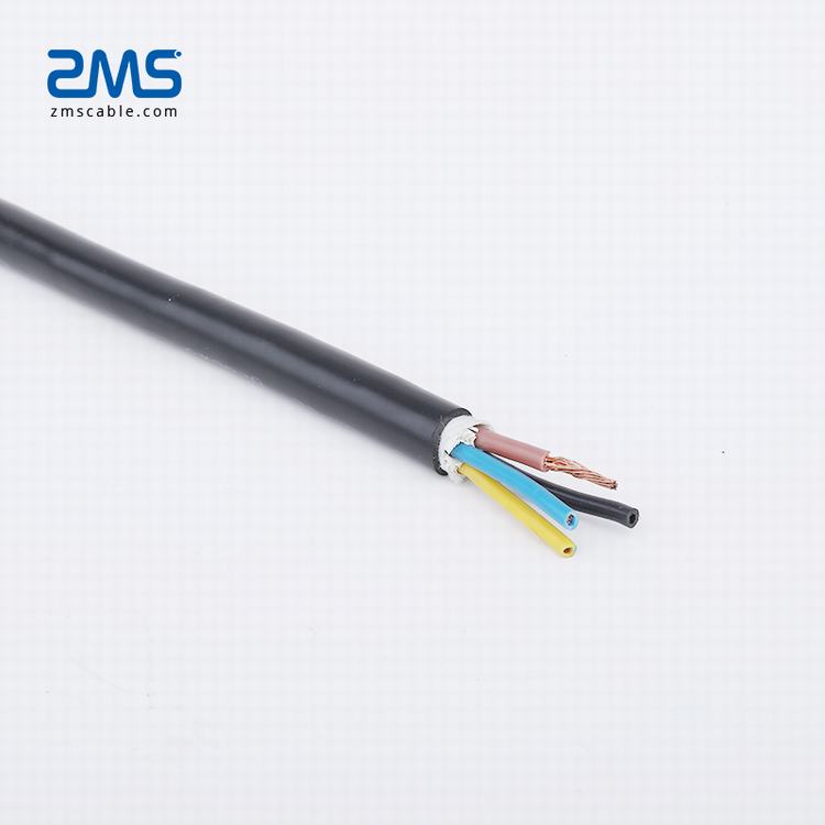 3 + 1 noyau PVC Gaine Flexible Électrique Câble D'alimentation En Cuivre