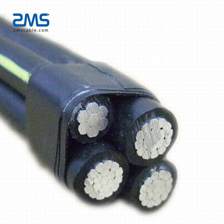 3+1 cores aluminum al/xlpe abc cable 25mm2  35mm2 50mm2