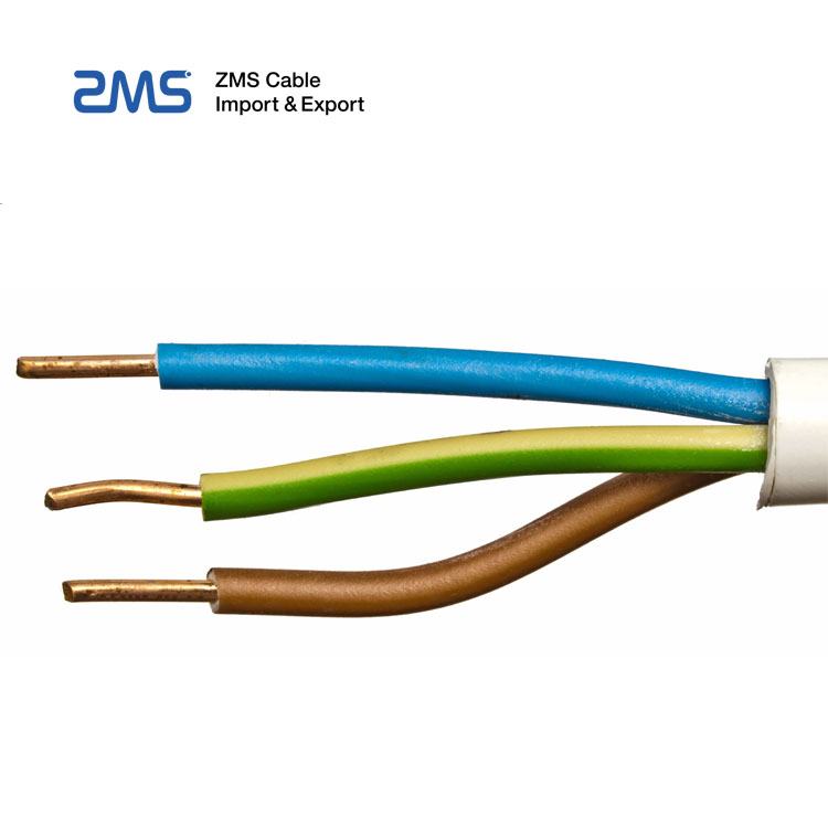 300/500 V Terdampar Tembaga Konduktor Isolasi PVC Selubung PVC Perumahan Listrik Kawat dan Kabel