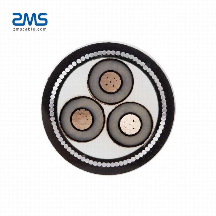 35mm2 50mm2 70mm2 120mm2 240mm2 6/10kV(11kV) 3Core XLPE insulated steel wire armored pvc sheath Copper power cable