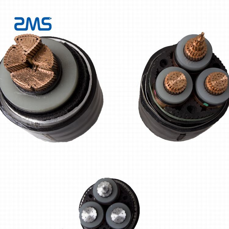 36kv Kabel Listrik Aluminium atau Tembaga XLPE Isolasi Tembaga Layar Selubung PVC Kabel