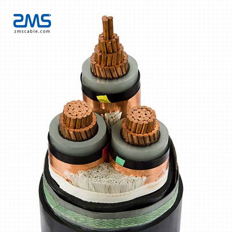 3x300mm2 400mm2 eléctrico cable de alta tensión precio CU/XLPE/SWA/PVC ECC Cable de alimentación