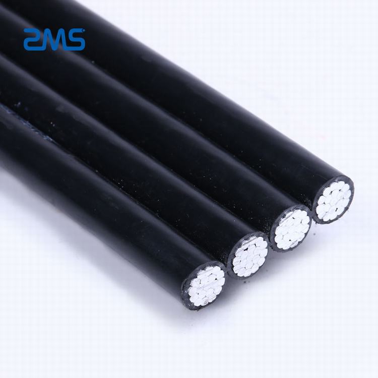 4*25mm2 de aluminio Conductor XLPE ABC Cable Cables de alimentación