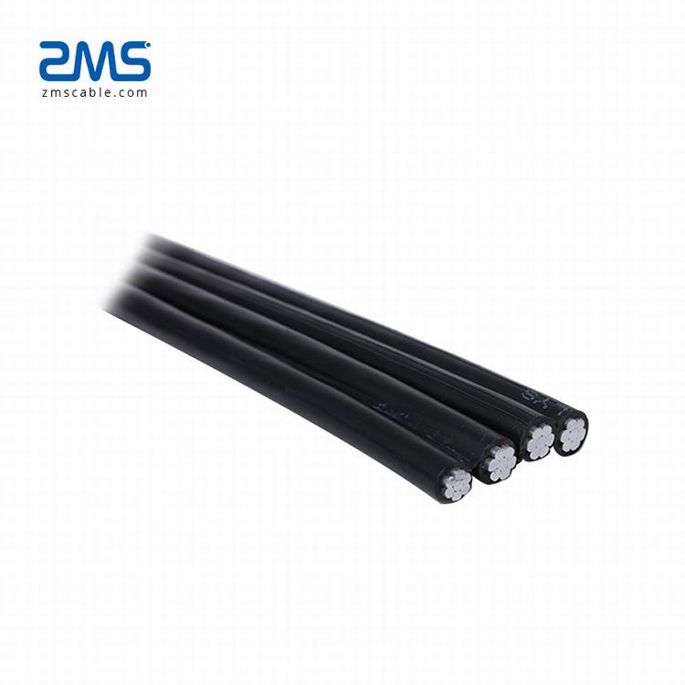 4 núcleos de aluminio trenzado conductor PE/XLPE ABC cable 50mm2