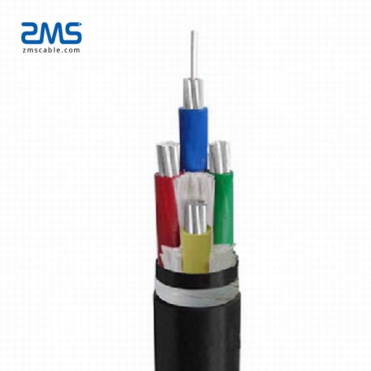 4-Core Kabel Tegangan Rendah Konduktor Aluminium XLPE Insulated Kabel Listrik