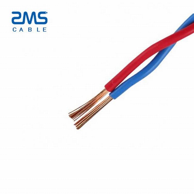 450/750KV Bvv 2*2.5mm2 Konduktor Tembaga PVC Insulated PVC Berselubung Kabel Listrik