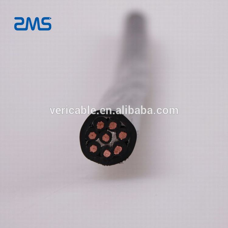 450/750V BVS 5*4mm2 de núcleo de cobre, aislado de PVC trenzado cable