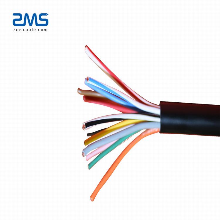 450/750 V Kontrol Kabel Multi Core 10awg dan 12awg Konduktor Tembaga Al Foil Tembaga Kepang Ganda kabel Terlindung