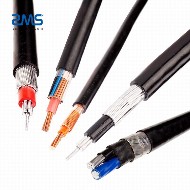 4mm 10mm 16mm Aerial Service Concentric Neutral Cable with Pilot Communication Wire SNE