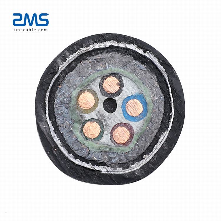 5 core 0.6/1KV PVC LV power cable insulation steel tape armored class 5 copper conductor