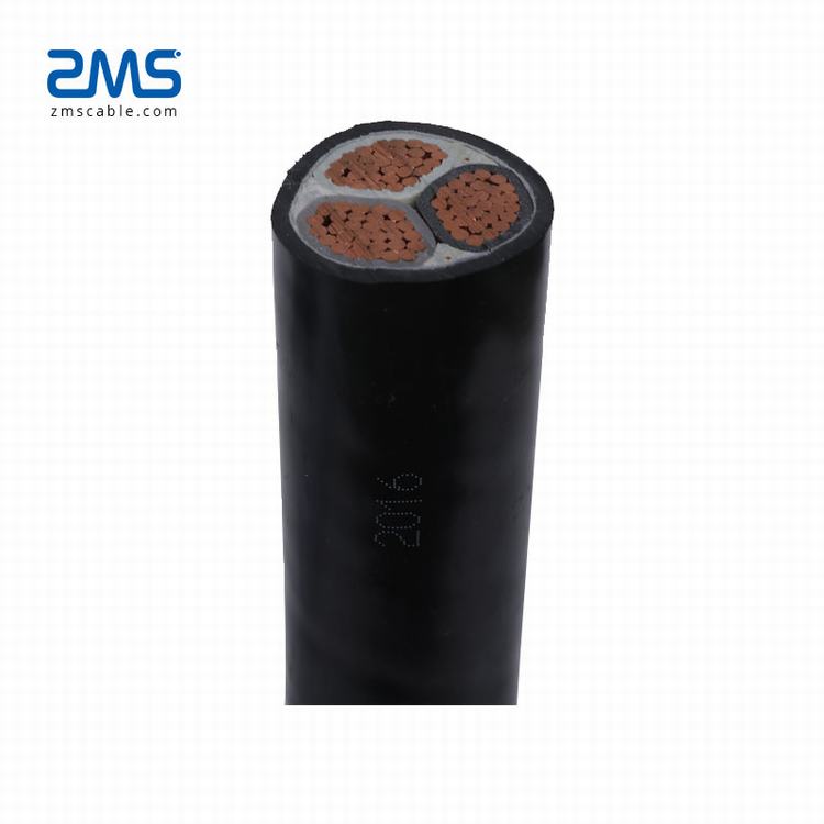 600/1000v electric copper 3 phase 3c 35mm 25mm 16mm 6mm 2.5mm 3 core PVC un-armoured cable