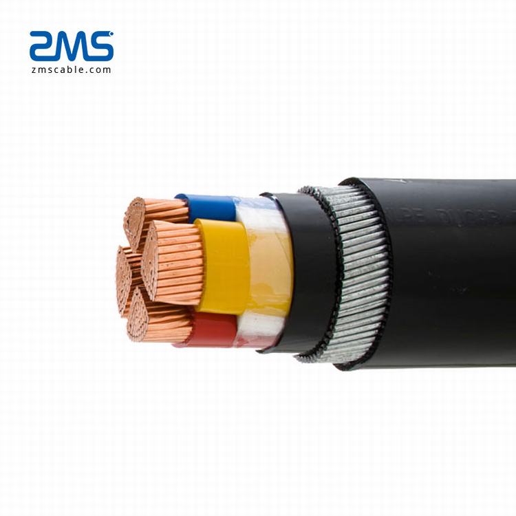 6 Mm Lapis Baja Harga Kabel PVC Berselubung Tembaga Kabel Listrik 4 Core 35 Mm Tegangan Rendah Zms 3 Phase Lapis Baja kabel XLPE Insulated