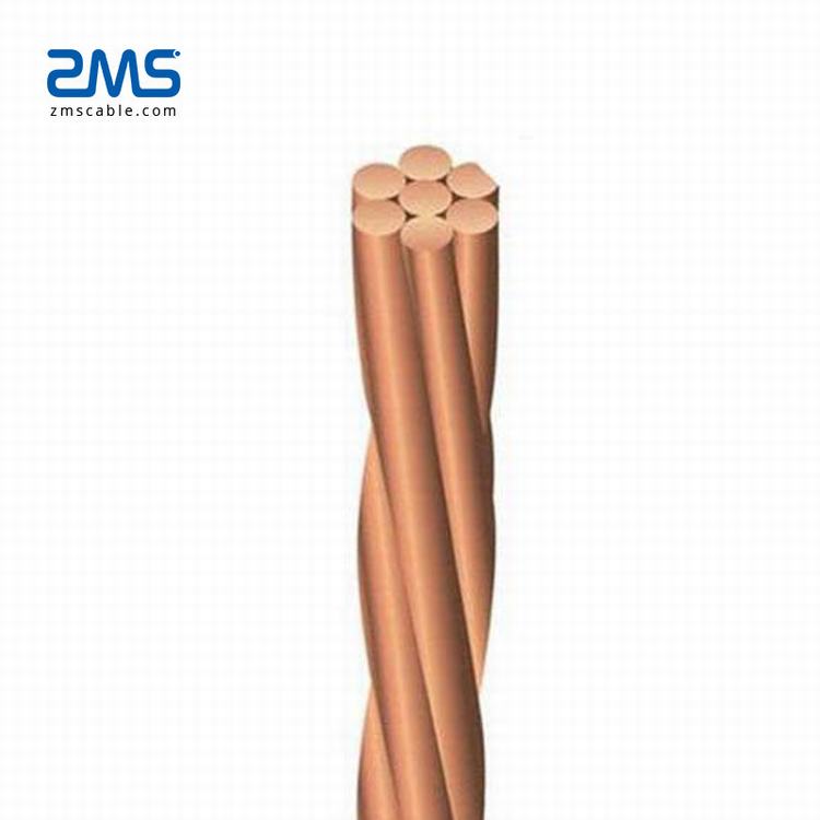 70mm2 Bare Copper Cable Wire Aluminum Overhead Power Cable