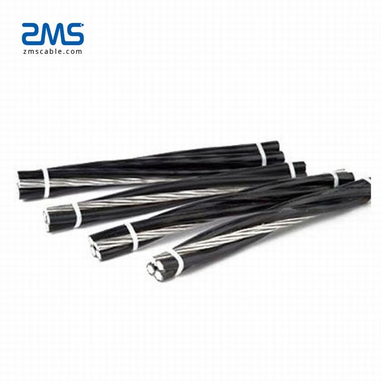 ABC cable xlpe insulated aluminum conductor cable Overhead  cable 4 core stranded 4x1/0AWG
