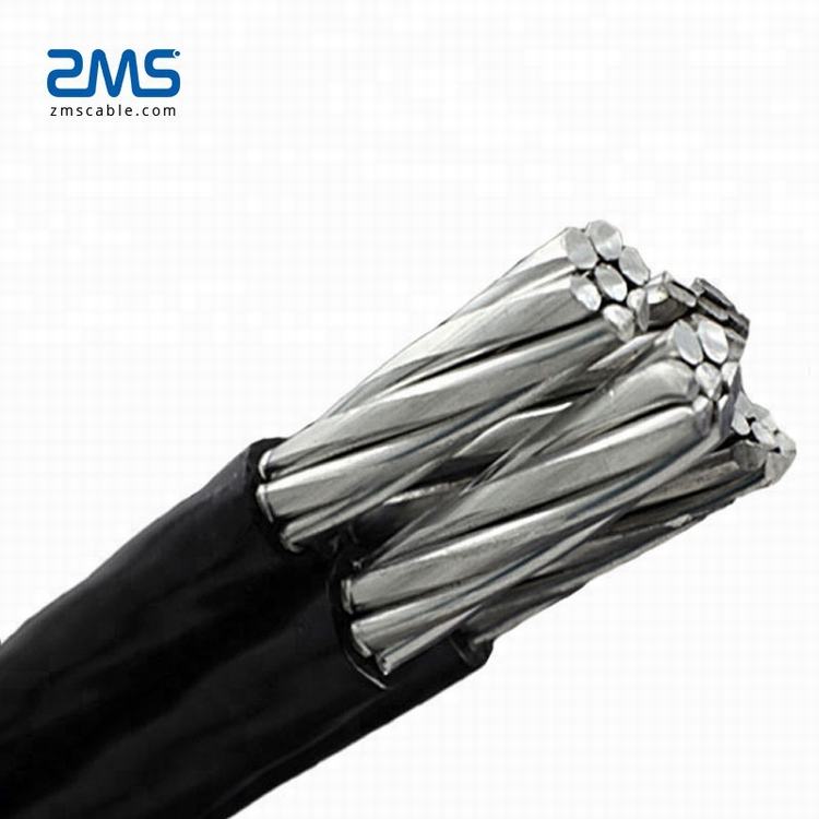 ASTM standaard overhead aluminium abc kabel fabriek prijs per meter abc aluminium kabel