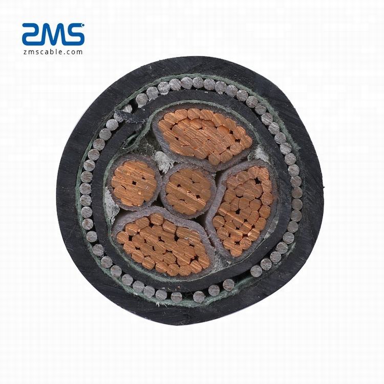BS standard 5 core 95mm2 120mm2 stranded copper XLPE steel wire armored electrical cable prices