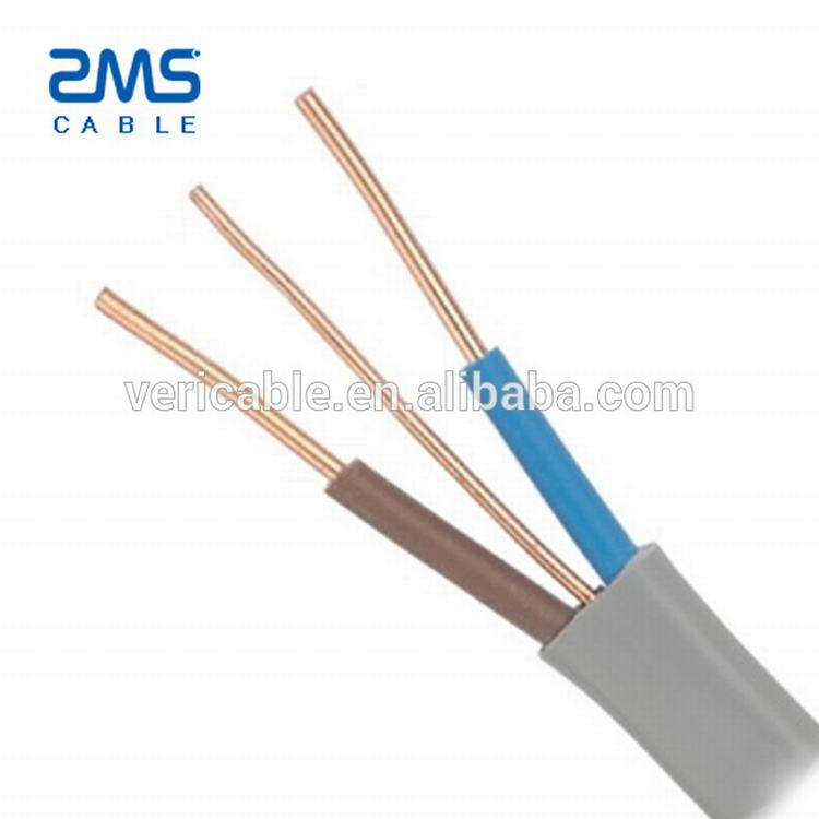 BYVR 450/750v 3*4mm2 Conductor de cobre PE aislado cubierta de PVC Cable de Control