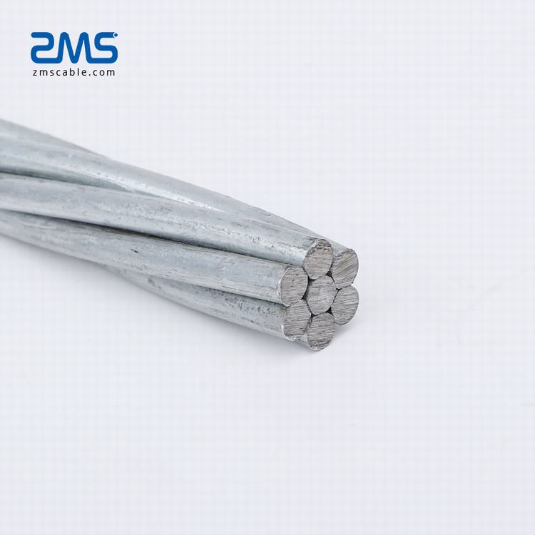 Bare Conductor Steel Wire Tinggal Kawat 7 14 Diperkuat Acsr Aluminium Jalur Acsr Serigala Konduktor untuk Transmisi Listrik