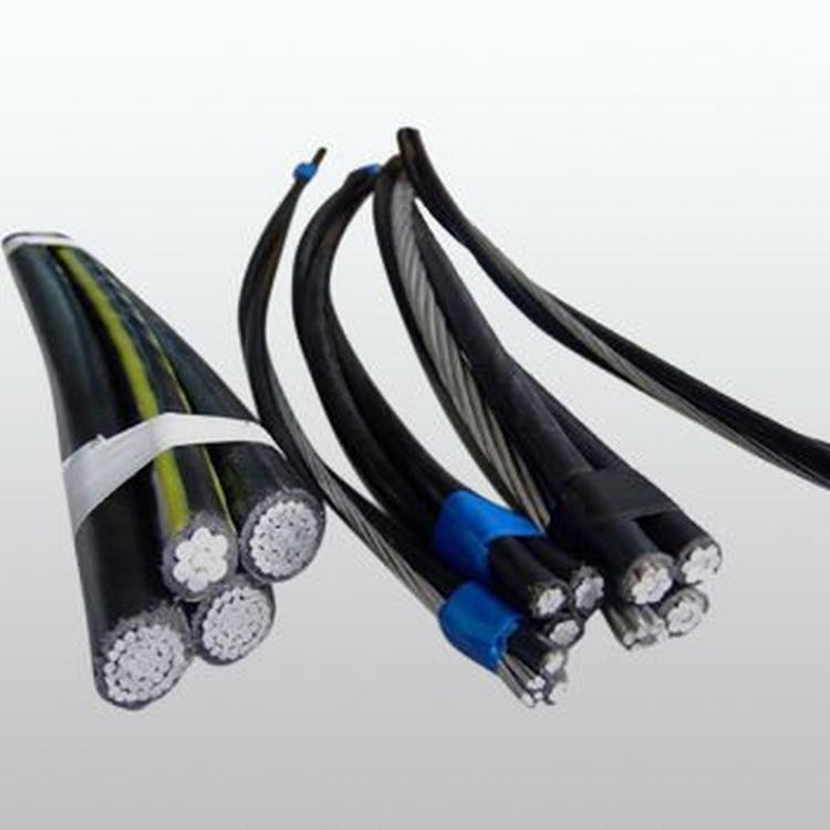 Bundled overhead insulated cable Aluminum conductor aerial cable  ABC 2x16+16 ABC 2x25+16