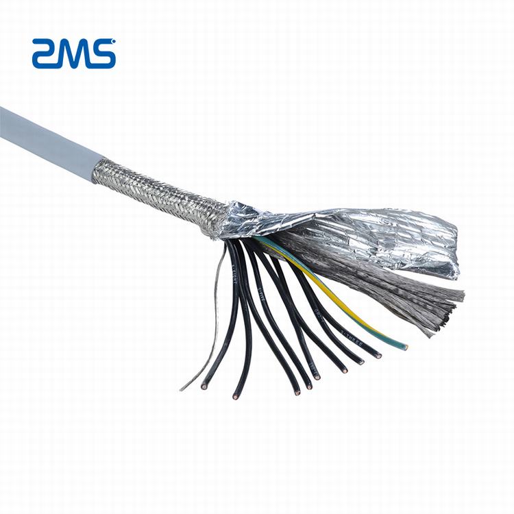 CE rohs CCAM CCA BC TC 6X0.22mm drain wire with aluminum foil shielding PET film screened alarm data cable