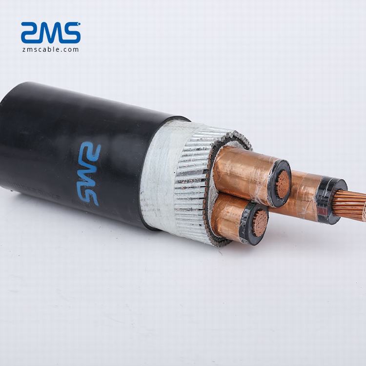 Kabel 12/24kV Cu 3x95 mm2 PRC/PVC Bewaffneten Unterirdischen