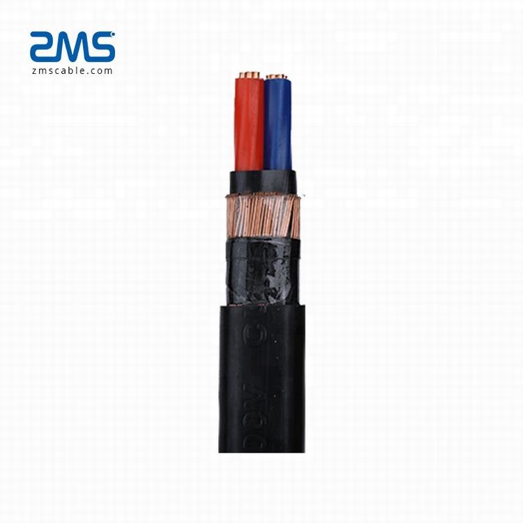 Núcleo de cobre XLPE PVC revestido de baja tensión Armyed 3x8AWG Cable concéntrico