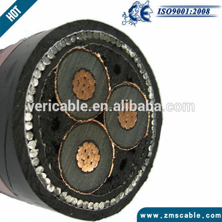Conducteur en cuivre 300 mm² Électrique XLPE/PVC souterrain blindé d'alimentation cc câble en cuivre prix par mètre
