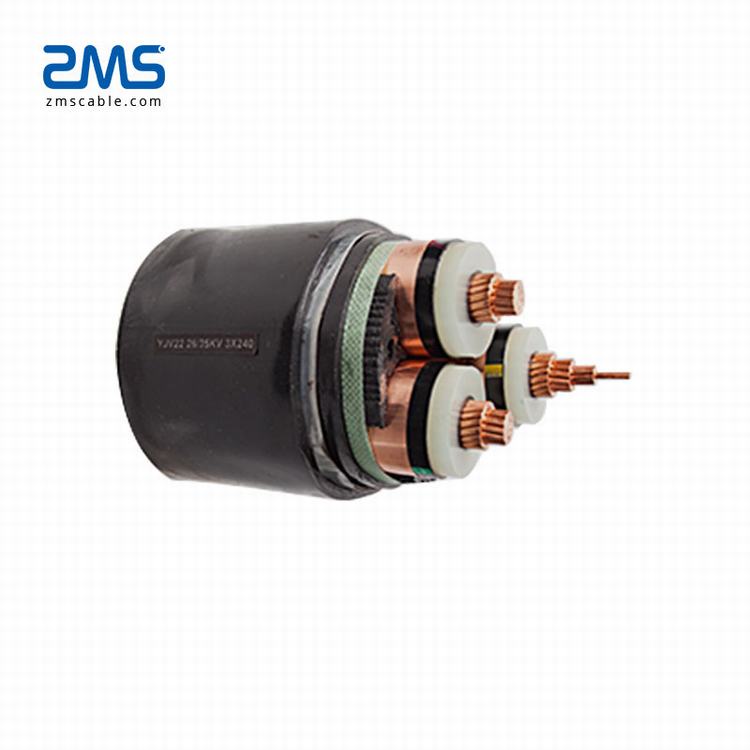 Electric Power Cable 3 Core Cables Medium Voltage Transmission Electric Wires