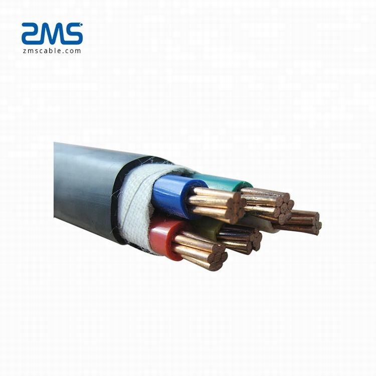 Elettrico materiale PVC 3 nucleo di rame cavo armato 4 AWG 500 MCM filo elettrico dimensioni e prezzi