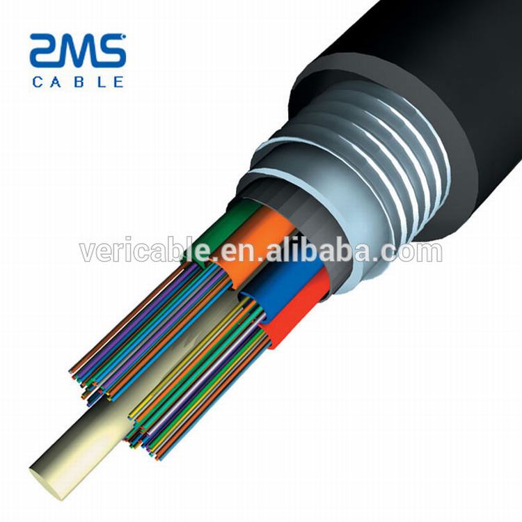 Lapis Baja Kabel Serat Optik GYXTW Luar 4 inti Udara atau Saluran luar kabel Serat optik