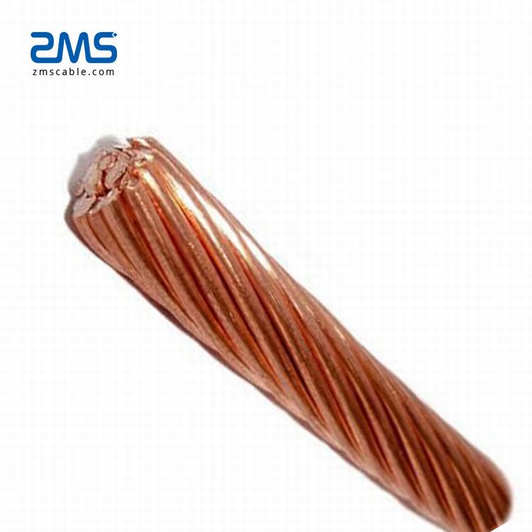 Dibujado duro recocido Conductor de cobre desnudo de cobre trenzado cable de tierra