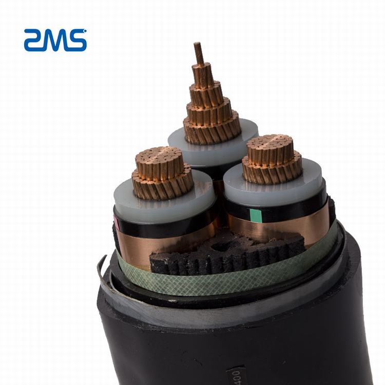 High Voltage 3*25mm2/3*35mm2/3*50mm2 Copper Core XLPE Insulated PE Sheathed Underground Power Cable