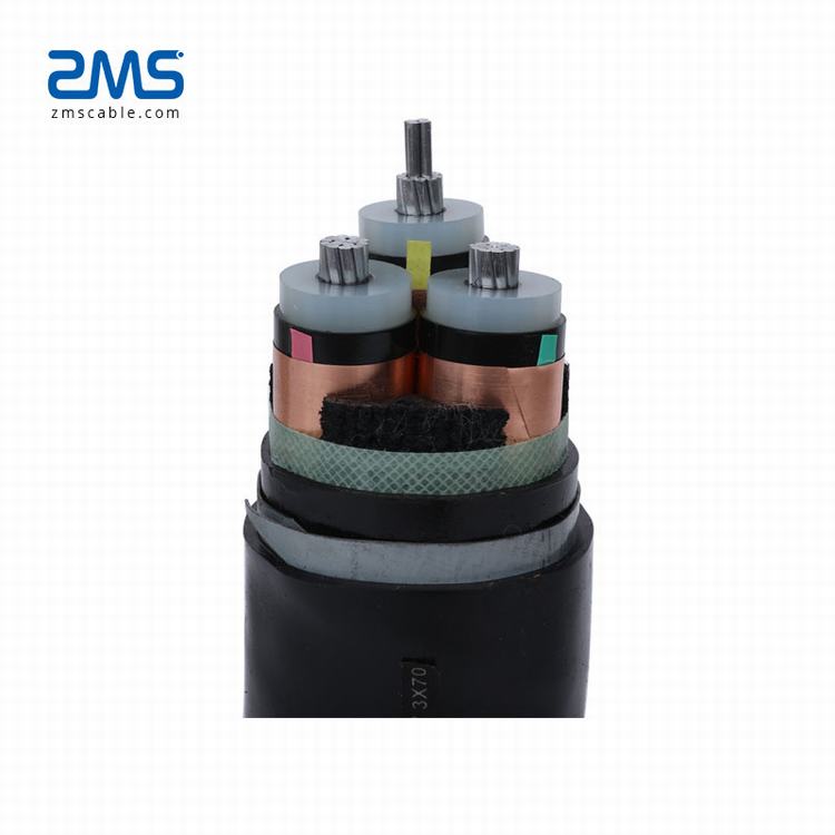 Hot Sell ZMS CABLE 3 *120MM copper core conductor XLPE insulation PVC sheath STA Screen middle voltage cable