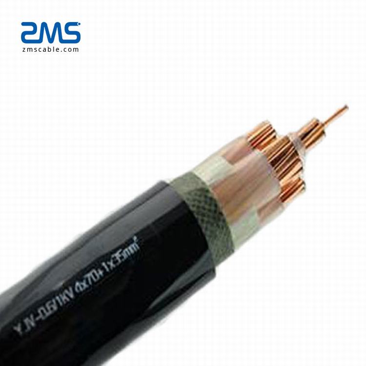 IEC 0.6/1KV insulated pvc sheath  cable 4*240mm low voltage xlpe cu conductor cable