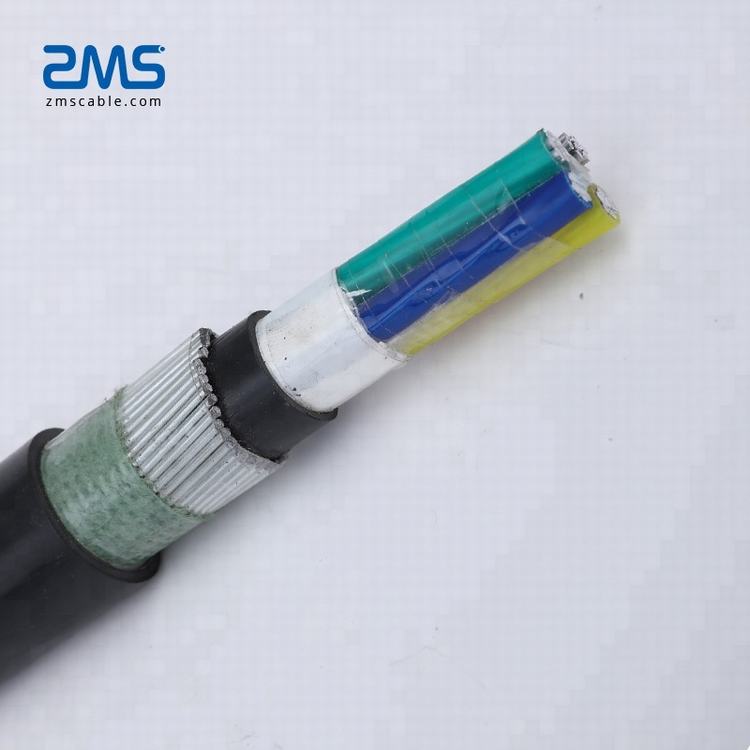 De bajo voltaje 2*7*2.5mm2 Conductor de aluminio de aislamiento XLPE PVC forrado SWA armadura Coaxial Cable de Control