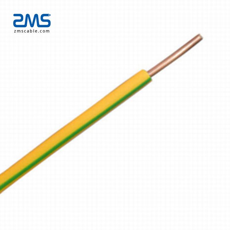 แรงดันไฟฟ้าต่ำ BVV 2*4mm2 ตัวนำทองแดงสีเขียว/สีเหลือง PVC PVC Sheathed สายเคเบิล