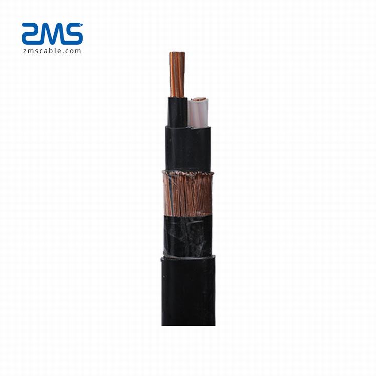 Low Voltage XLPE Insulation PVC Sheath  SWA Armoured 2 Core 16mm2  Copper Conductor Concentric Cable