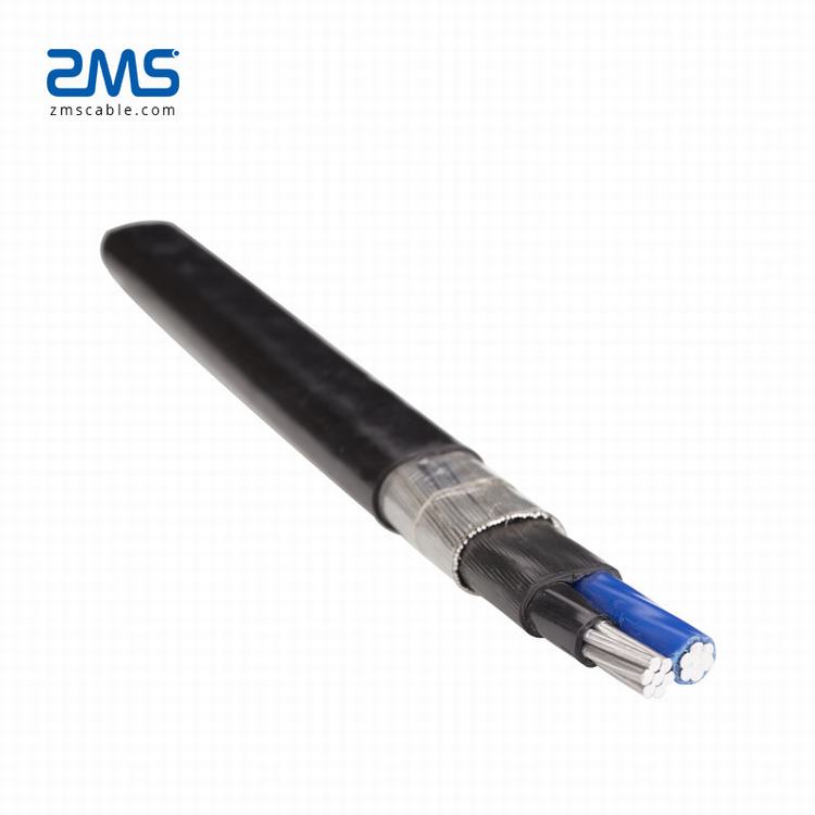 Low voltage 2*10mm2 PVC Insulated Aluminum Conductor Concentric Cable Armor Control Cable