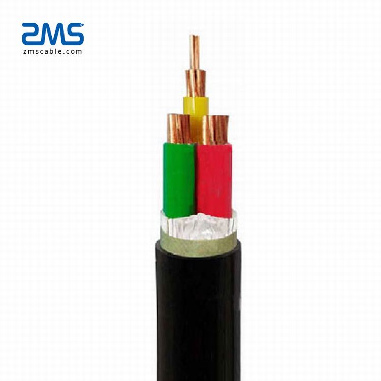 Câble d'alimentation basse tension de conducteur de cuivre de câble gainé multcore xlpe isolé pvc gaine 4x25mm