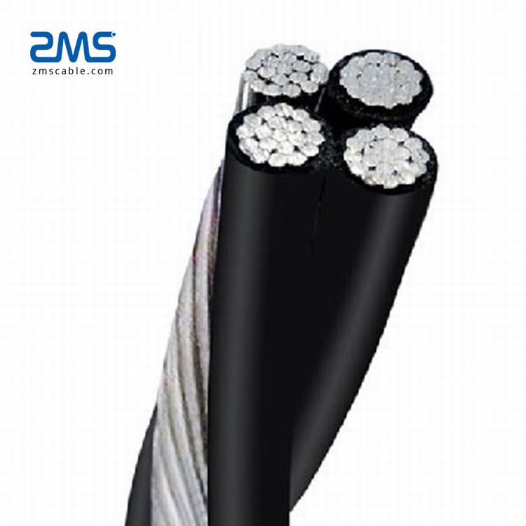MV aérea cables aislados con precio de aluminio Conductor XLPE/PE eléctrico aislado 10KV Cable ABC precio