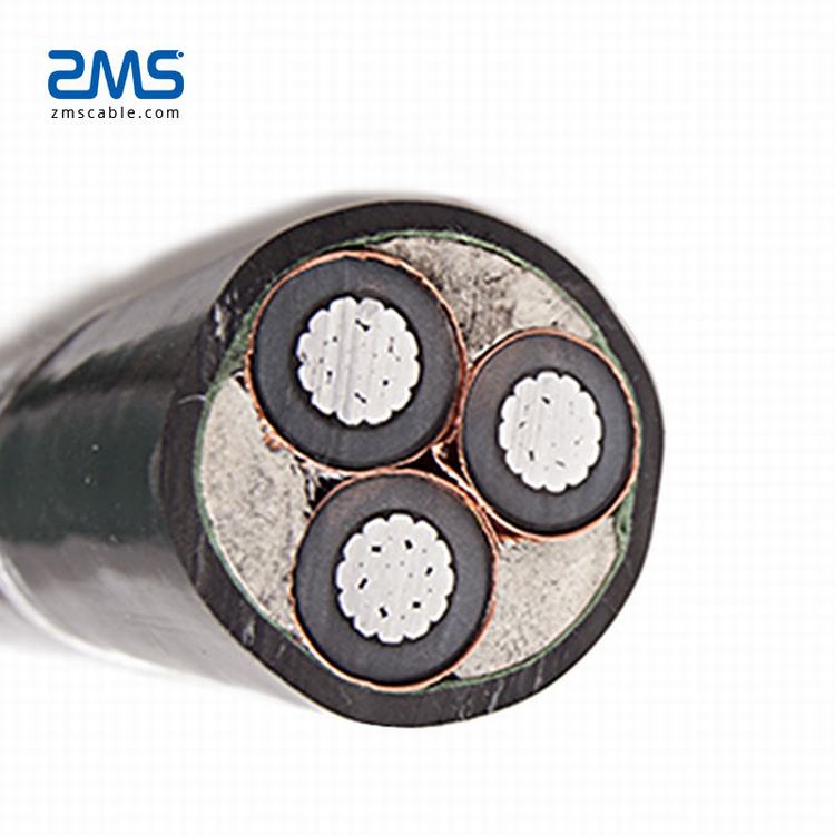 Điện Áp trung bình Cáp 3 lõi Cách ĐIỆN XLPE Vỏ Bọc PVC được sử dụng cho Điện Trạm Cáp