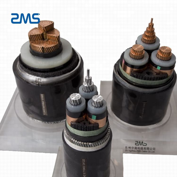 Средний напряжение мощность кабель 15kV 3 core медный проводник 3x240mm2 150 мм 120 мм XLPE мощность кабель цена
