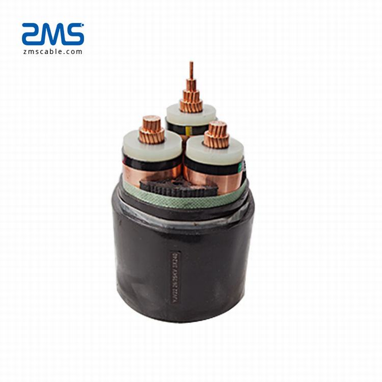 Điện áp trung bình 3 x240mm2 bọc thép cáp cáp điện và dây