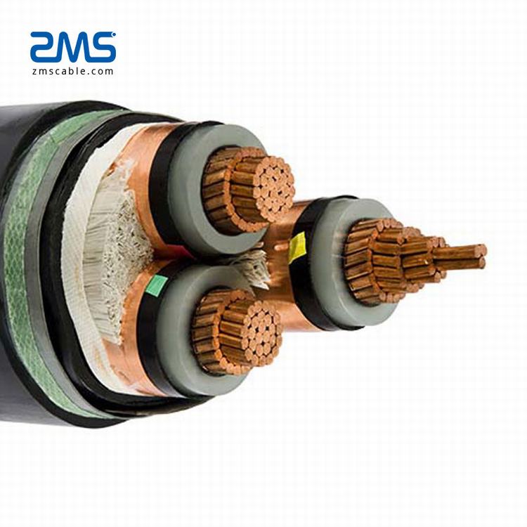 Medium voltage multi-core 400mm power cable xlpe insulated  PE sheath